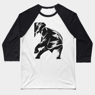 Elephant Shadow Silhouette Anime Style Collection No. 123 Baseball T-Shirt